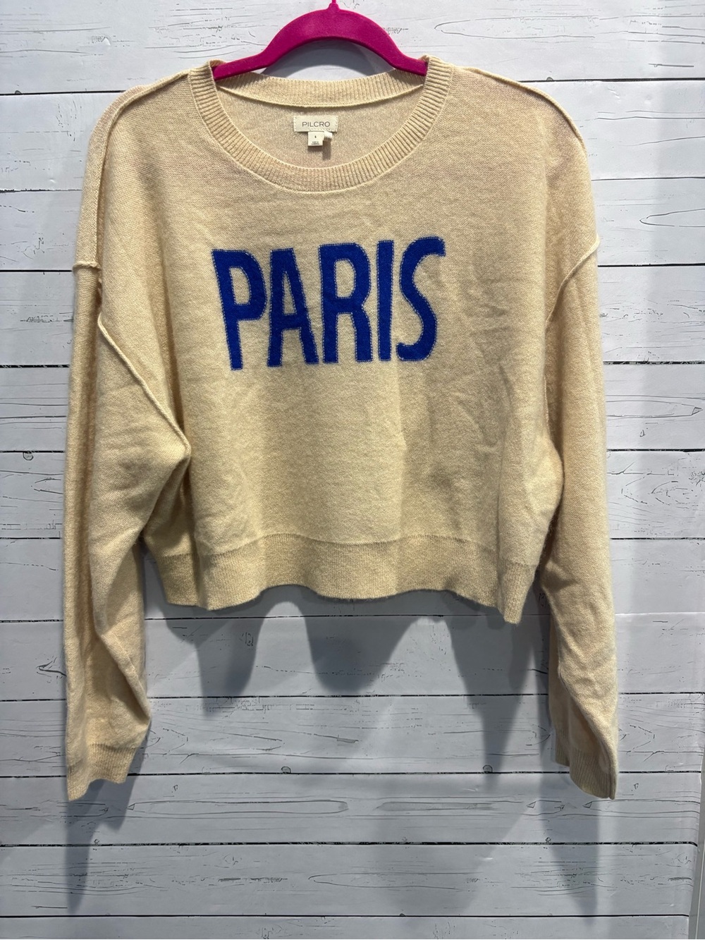 Pilcro The Alani Cashmere Sweater Pullover Paris Beige - Picture 4 of 9